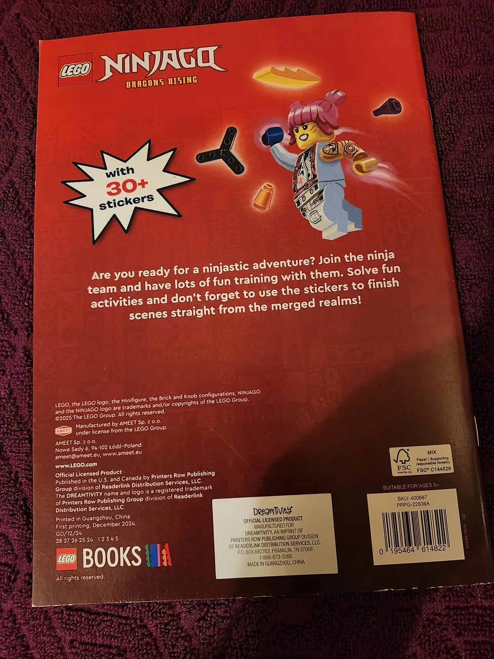 Lego Ninjago Ninja Fun Sticker Book - Blue & Pink